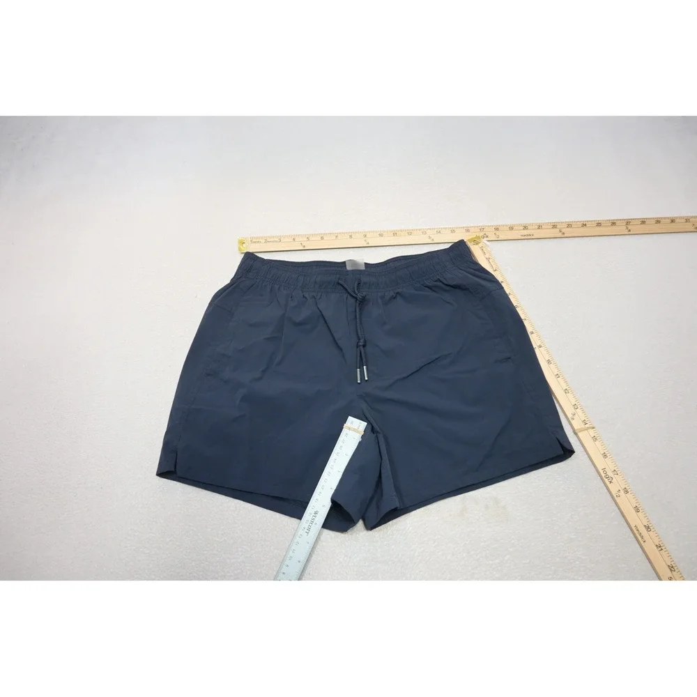 VRST Athletic Gym Shorts Men Large Navy Blue Drawstring Mesh Lined Excellent
